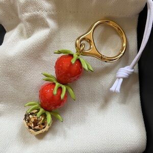 Brand new Loewe strawberry bag charm